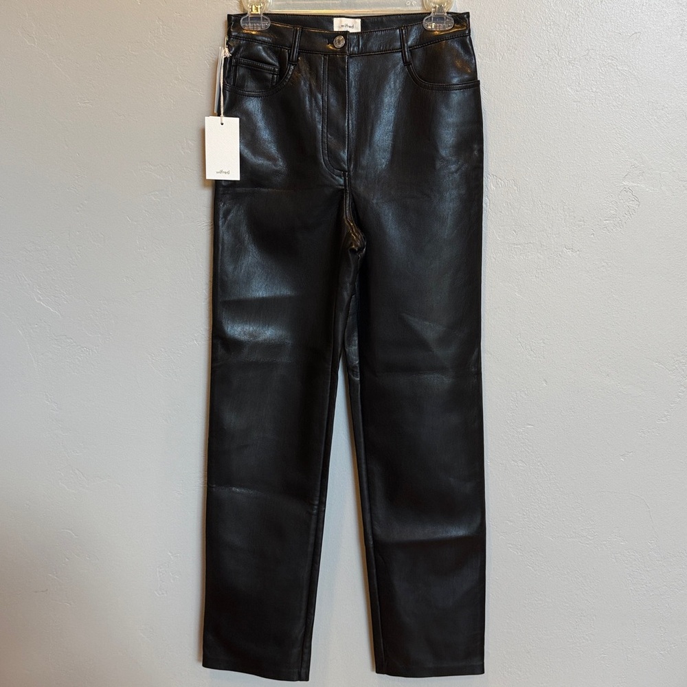 Wilfred Black Vegan Leather Pants